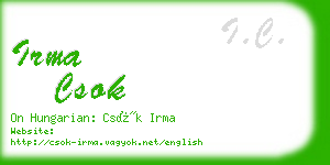 irma csok business card